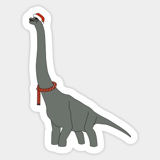 Christmas Grey Dinosaur Digital Art | Christmas Special | illusima Sticker